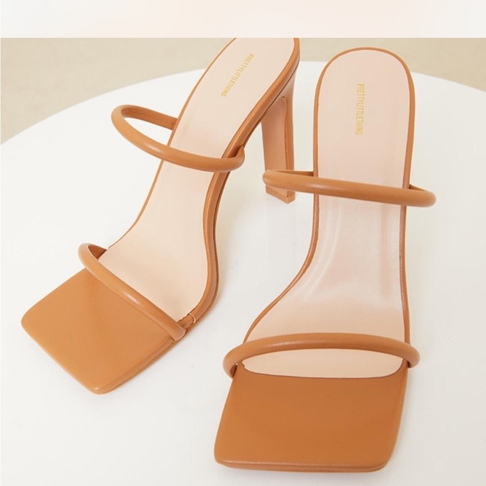 Brown Strappy Heeled Sandals